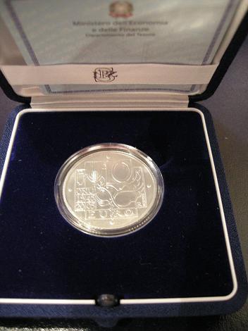 (afbeelding voor) 10 Euro Italië 2006 FDC in cassette 60 jaar Verenigde Naties